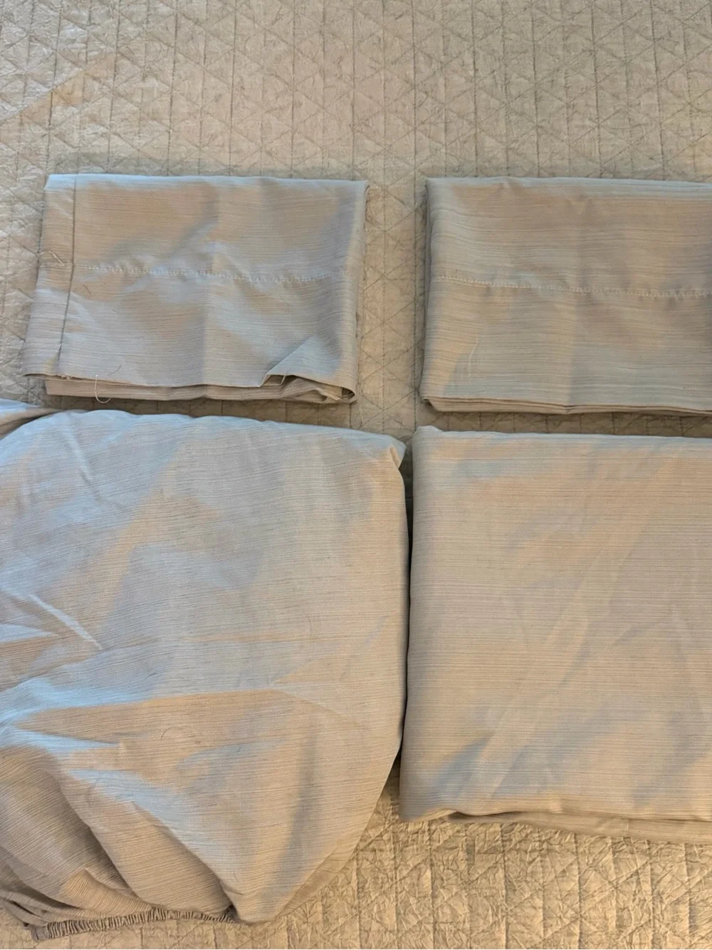 Neutral Light Gray Home Bedding Sheet Set - Size FULL